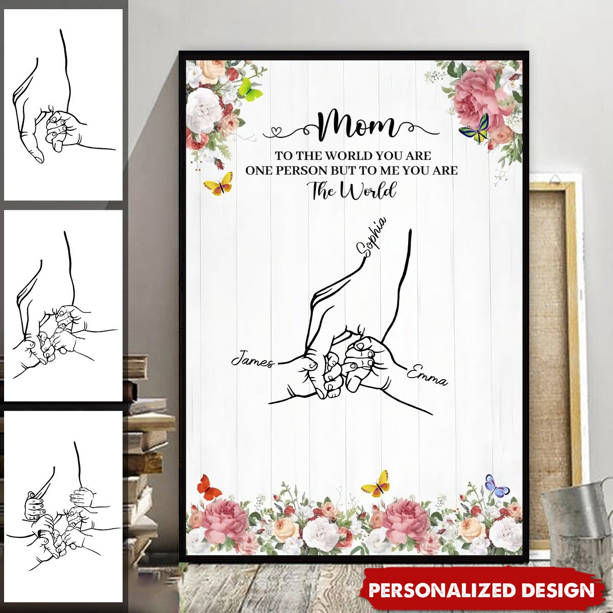 Mom Everything You Are Is Because Of You - Personalized Poster Gifts For Mother