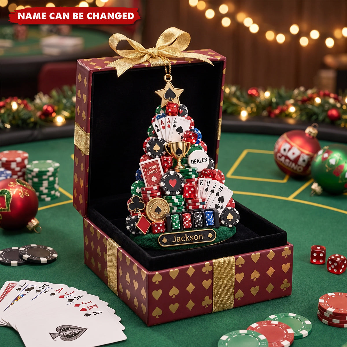 Personalized Poker Acrylic Ornament - Gift For Poker Lover