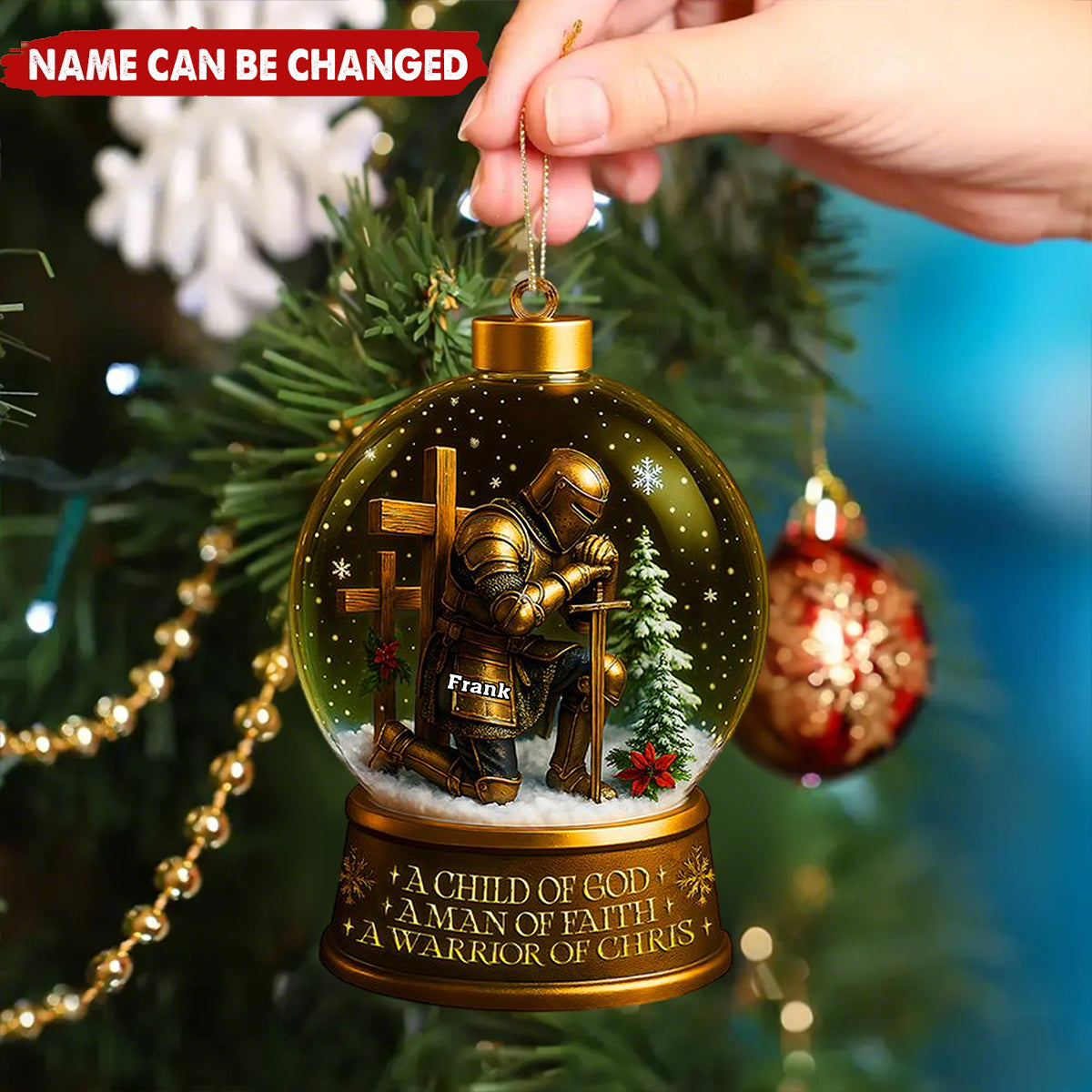 Warrior Ornament - Personalized Gifts For Christian