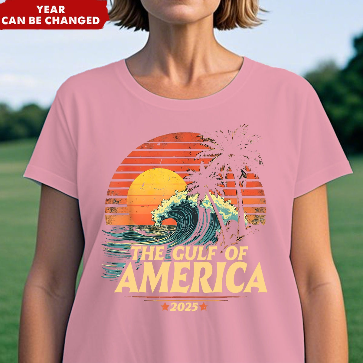 Gulf Of America Est. 2025 Gulf of Mexico American Flag Personalized T-Shirt