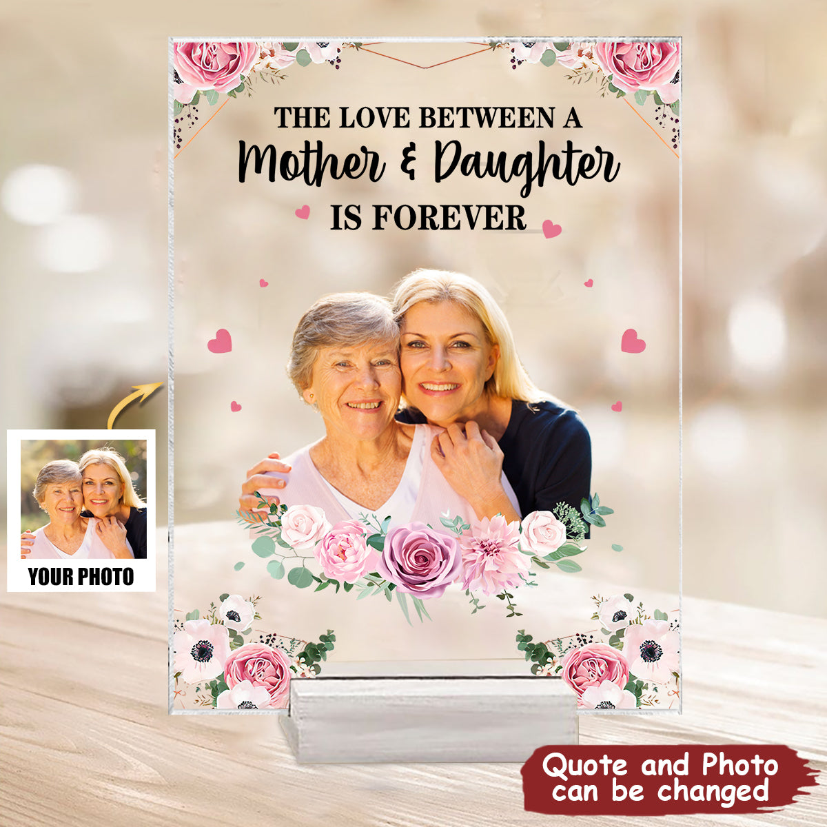 Mother And Children Forever Linked Together - Personalized Acrylic Plaque