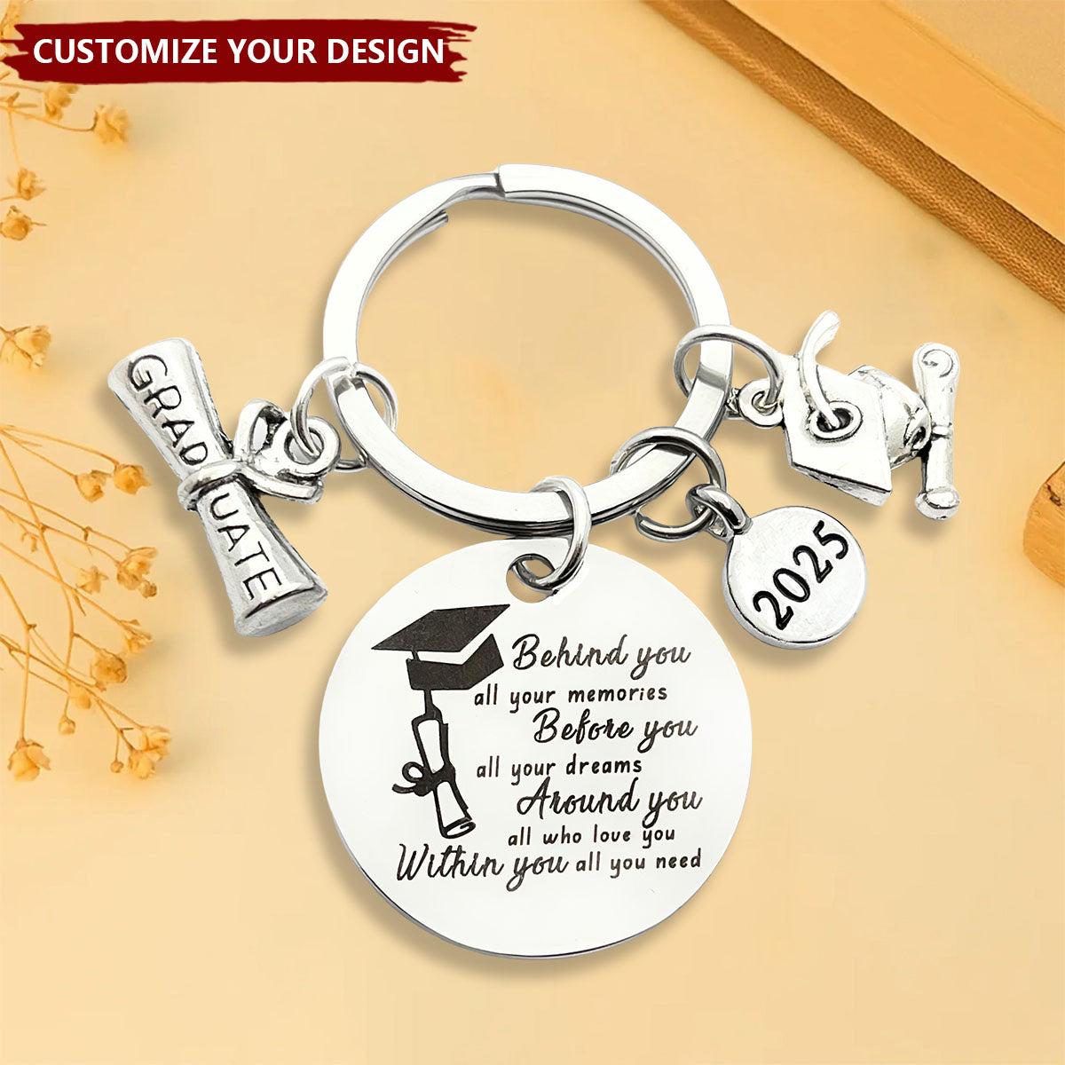 Graduation 2025 - Personalized Graduation Keychain, Gift For Your Family, Friends