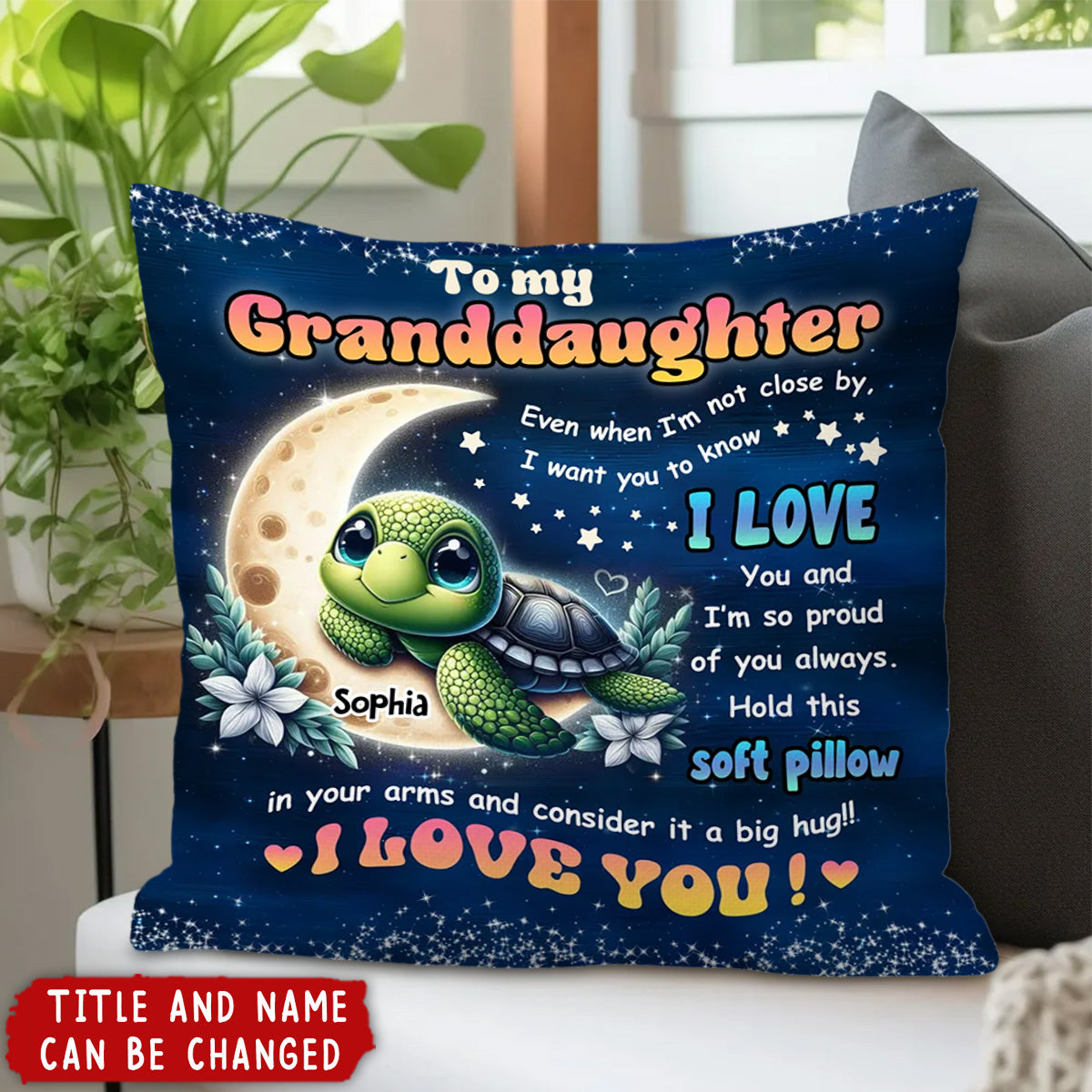 Personalized Gift For Grandson Turtle I Am Proud Of You Pillow