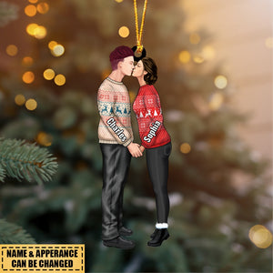 Personalized Christmas Gifts Custom Ornament For Couple Portrait, Firefighter, EMS, Nurse, Police Officer