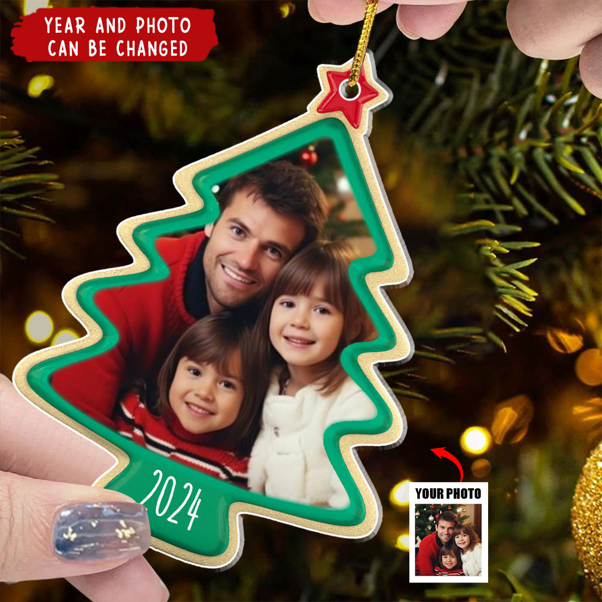 Sweet Memories Sugar Cookie Tree Personalized Photo Ornament