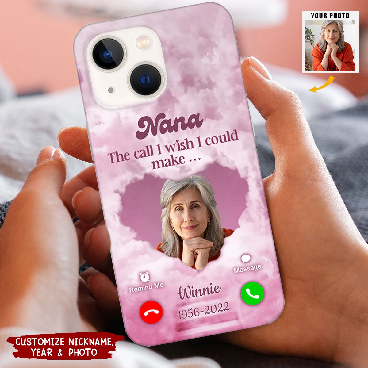 Herat In Heaven,The I Call I Wish I Could Make Personalized Memorial Phone Case