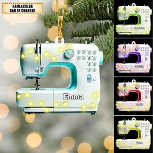 Personalized Sewing Machine Christmas Ornament for Sewing Lovers