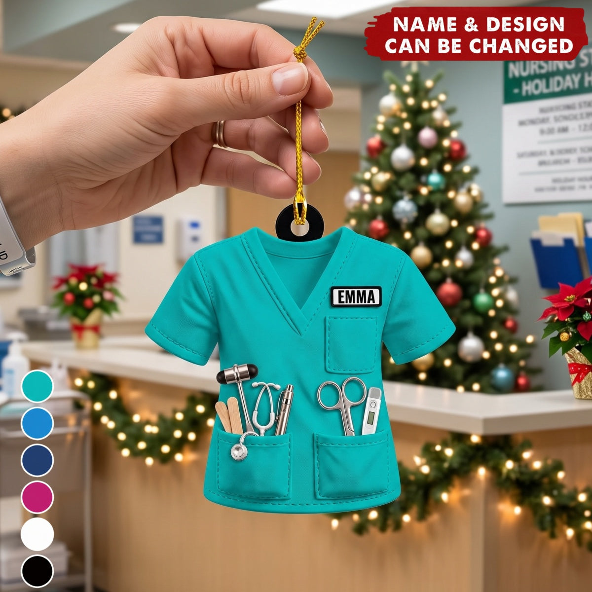 Scrubs & Medical Tools – Personalized Acrylic Custom Shape Ornament