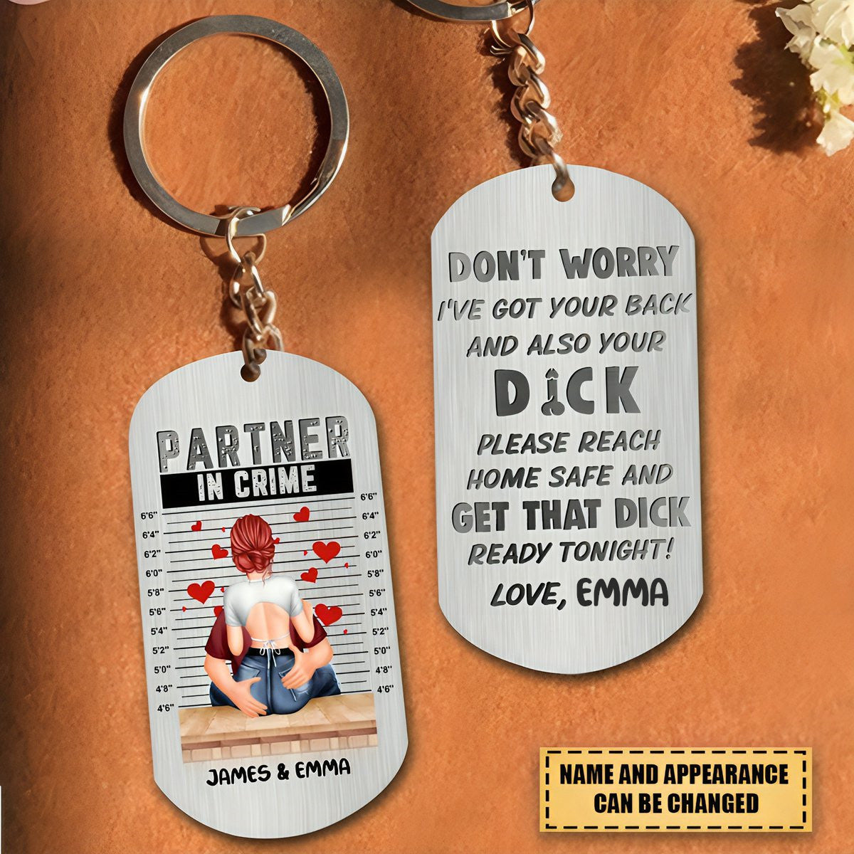 Personalized Couple Stainless Steel Keychain - Gift Idea For Couple/Him/Her/Valentine's Day - Don't Worry I've Got Your Back