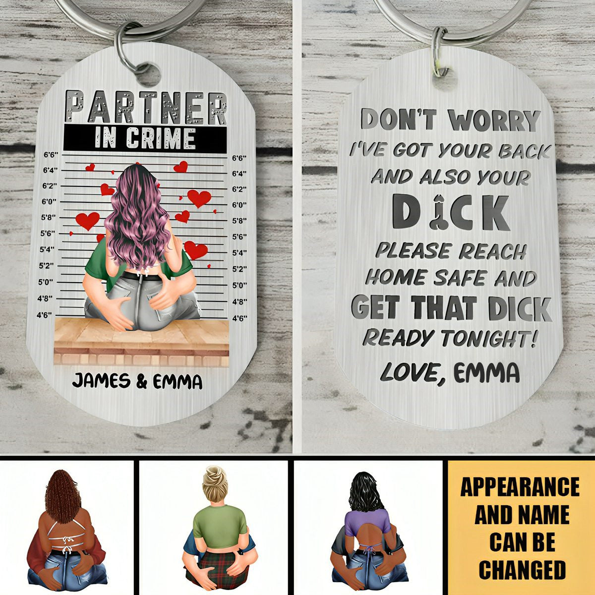 Personalized Couple Stainless Steel Keychain - Gift Idea For Couple/Him/Her/Valentine's Day - Don't Worry I've Got Your Back