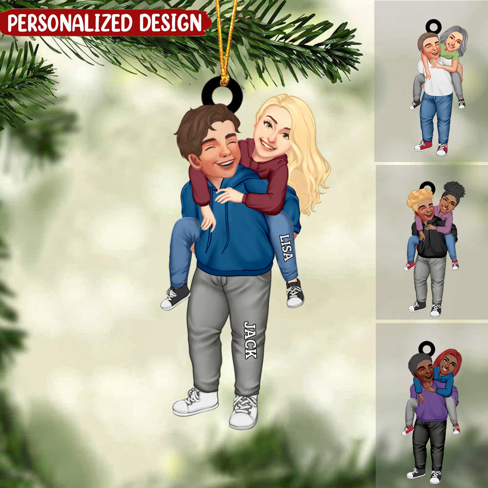 Personalized Acrylic Ornament - Valentine's Day Gift For Couple