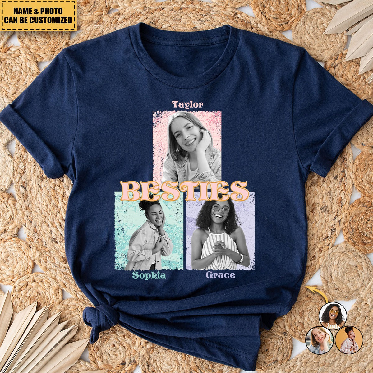 Vintage 90s Besties - Personalized Photo T-Shirt