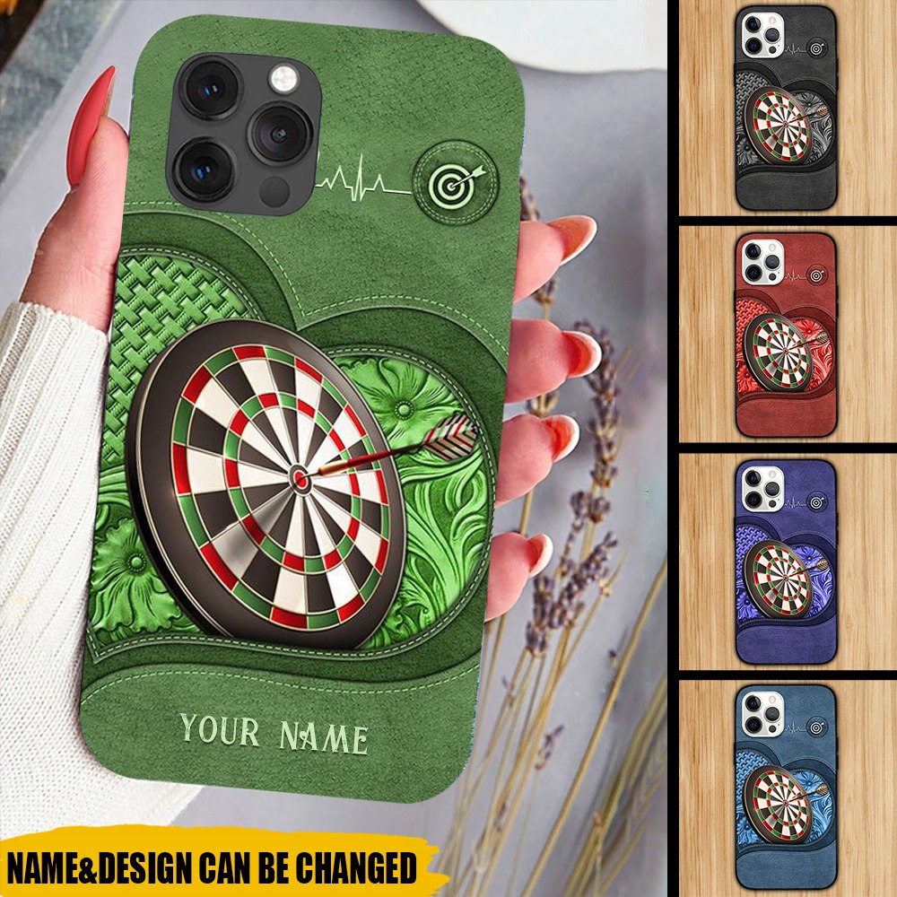 Dart Brown Heart Personalized Phone Case