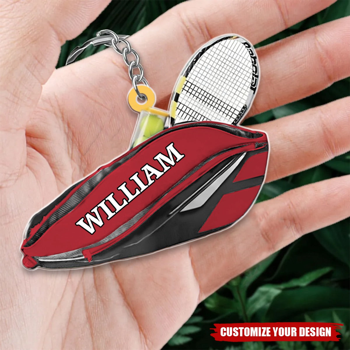 Custom Tennis Bag Keychain, Tennis Bag Keepsake, Tennis Lover Gift