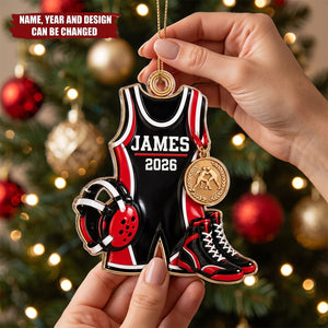 Wrestling Things Custom Name Acrylic Ornament