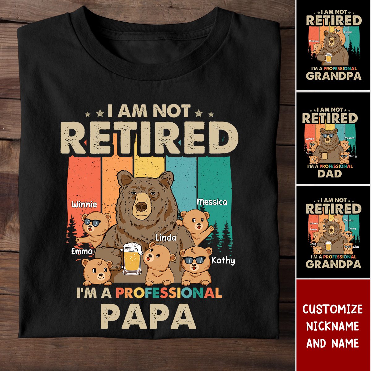 I'm A Professional Grandpa Dad Bear Personalized T-shirt