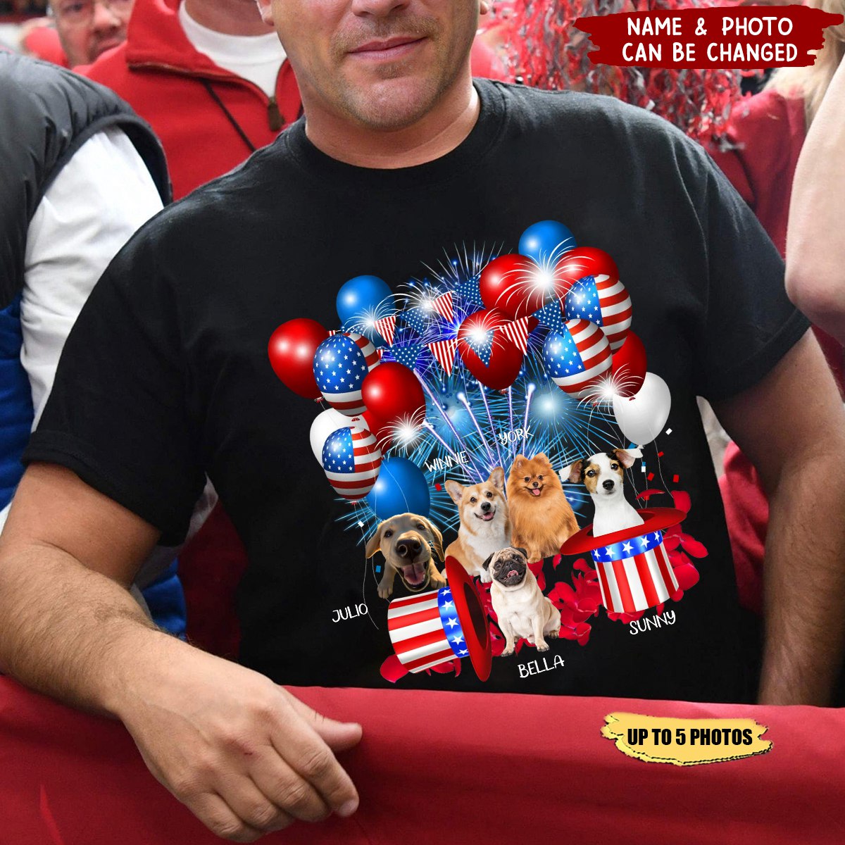 4th Of July For Dog Cat Lovers - Personalized T-shirt
