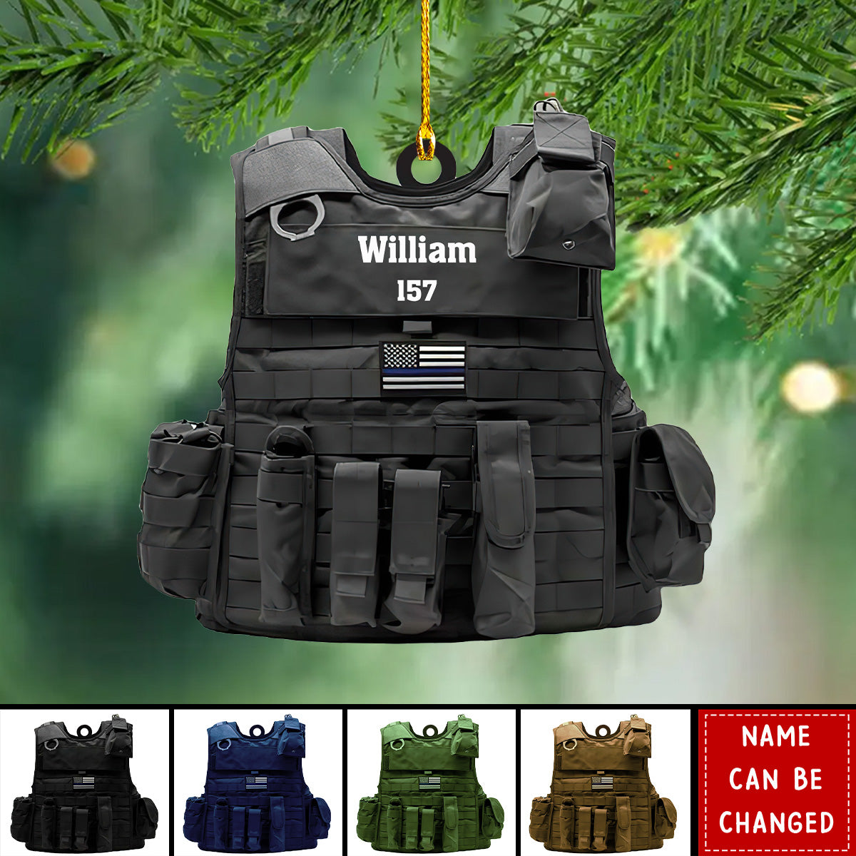 Personalized Police Ornaments - Police Gift