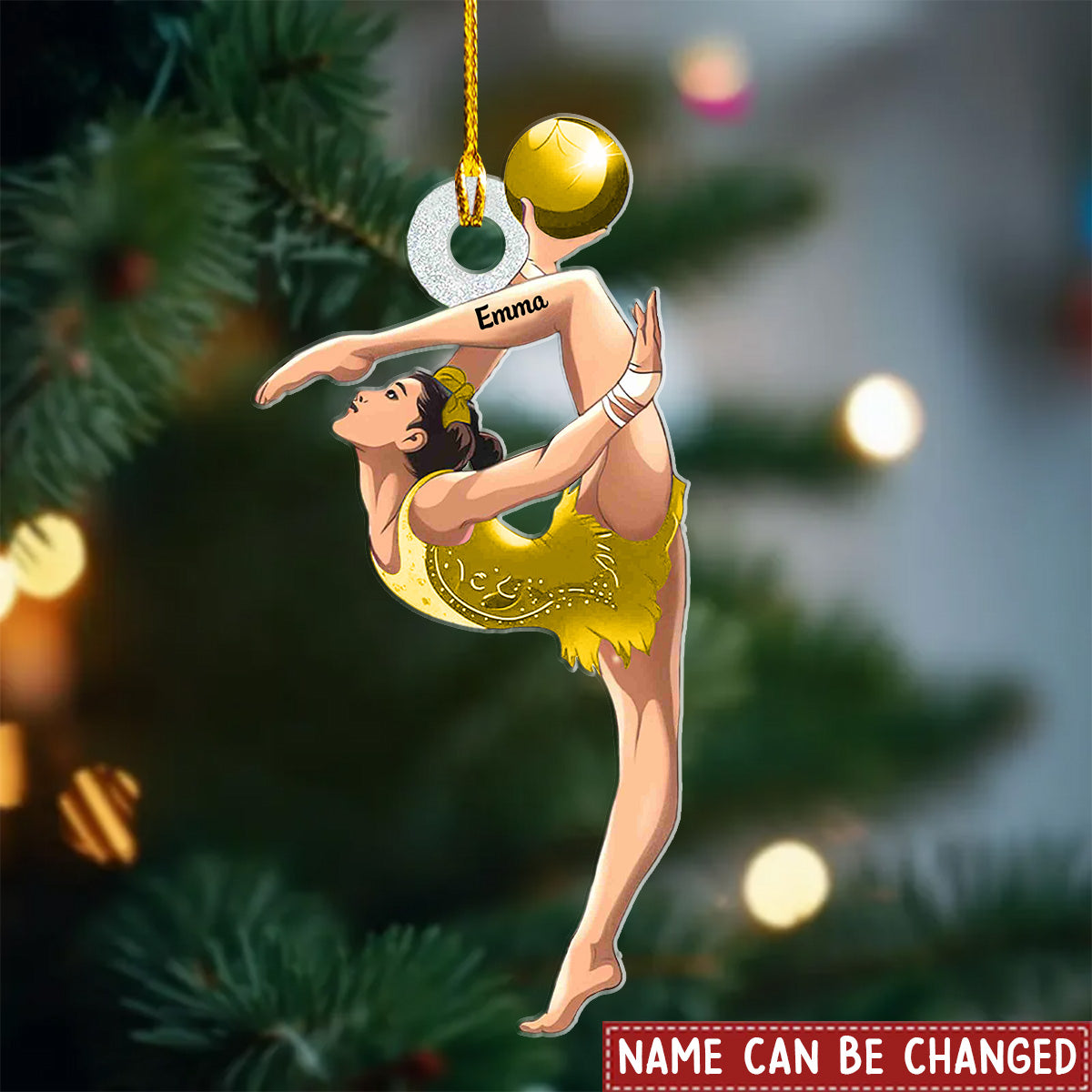 Personalized Gymnastics Christmas Ornament