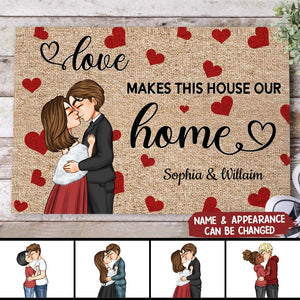 Love Makes This House Our Home - Personalized Doormat