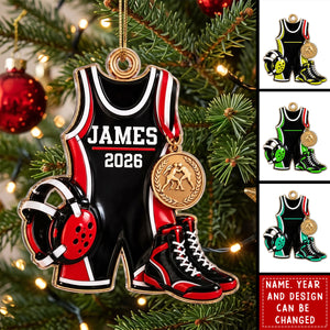 Wrestling Things Custom Name Acrylic Ornament
