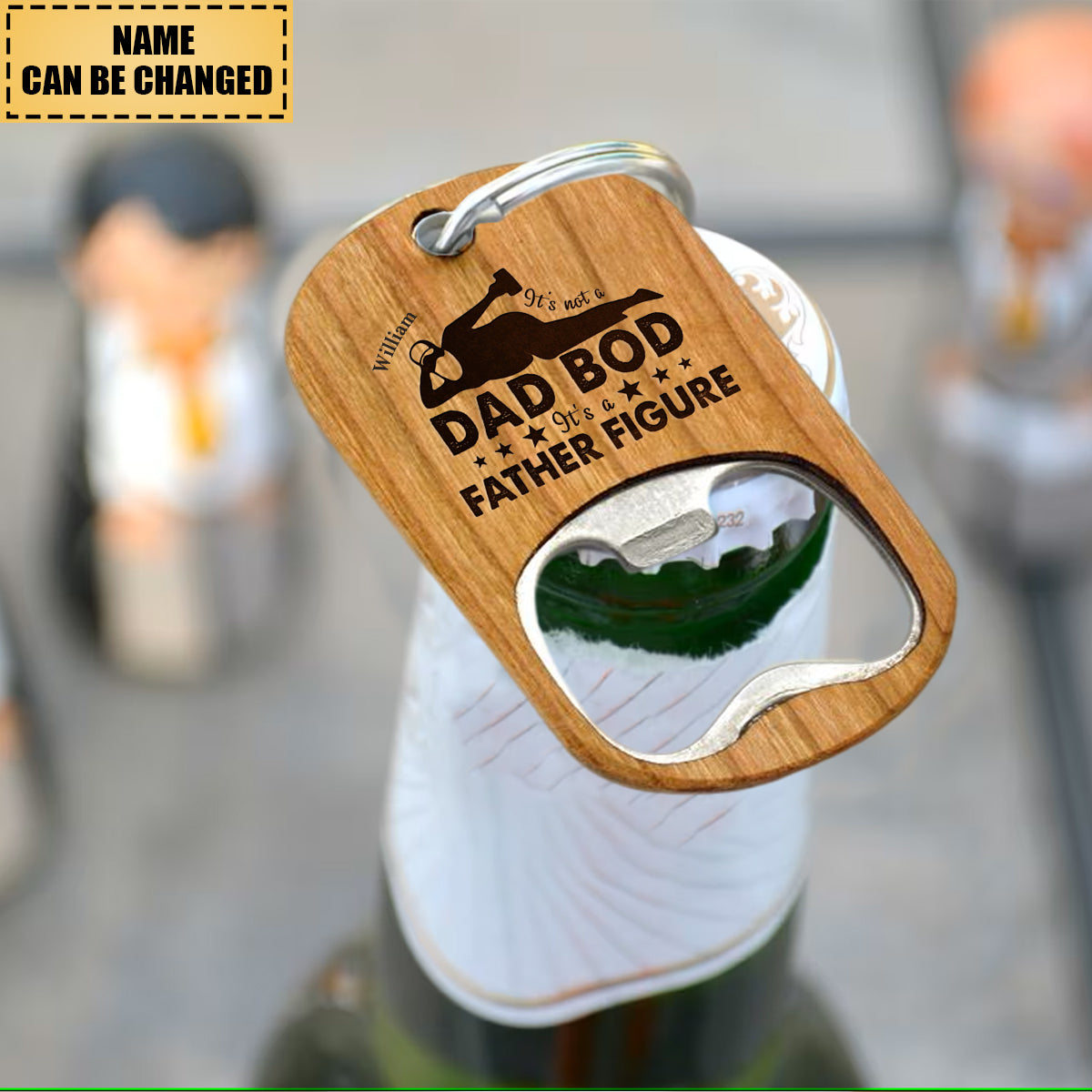It's Not A Dad Bod - Gift For Father, Daddy, Papa, Uncle - Personalized Bottle Opener Keychain