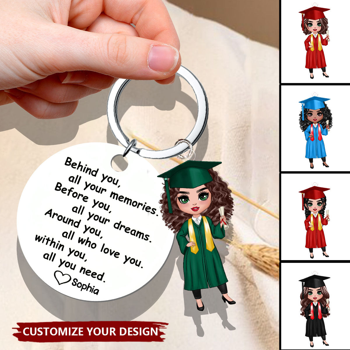 Personalized Gifts For Graduation Keychain - Graduation Gift For Girl