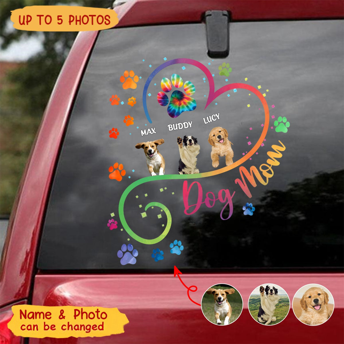 Custom Photo Dog - Gift For Dog Lovers - Personalized Decor Decal