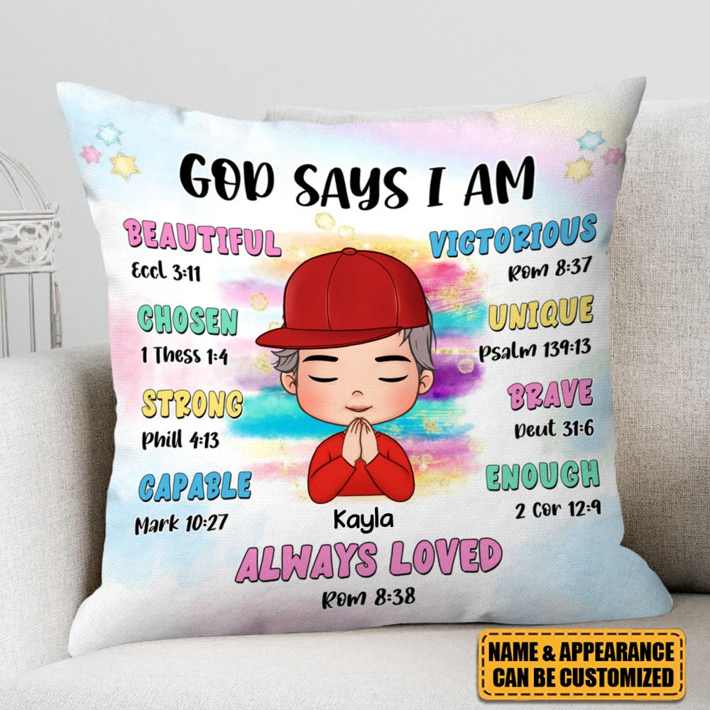 Gift For Granddaughter Grandson Daughter Son God Says Bible Verses Pillow