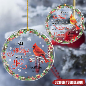 Cardinal Appears - Personalized Acrylic Ornament