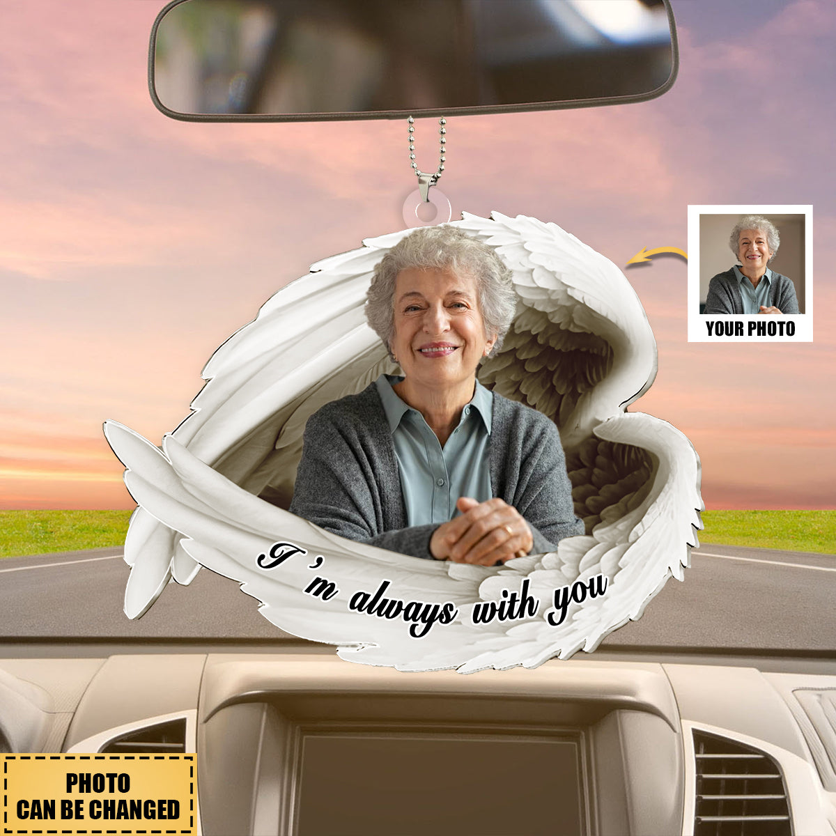 I'm Always With You - Personalized Car Photo Ornament