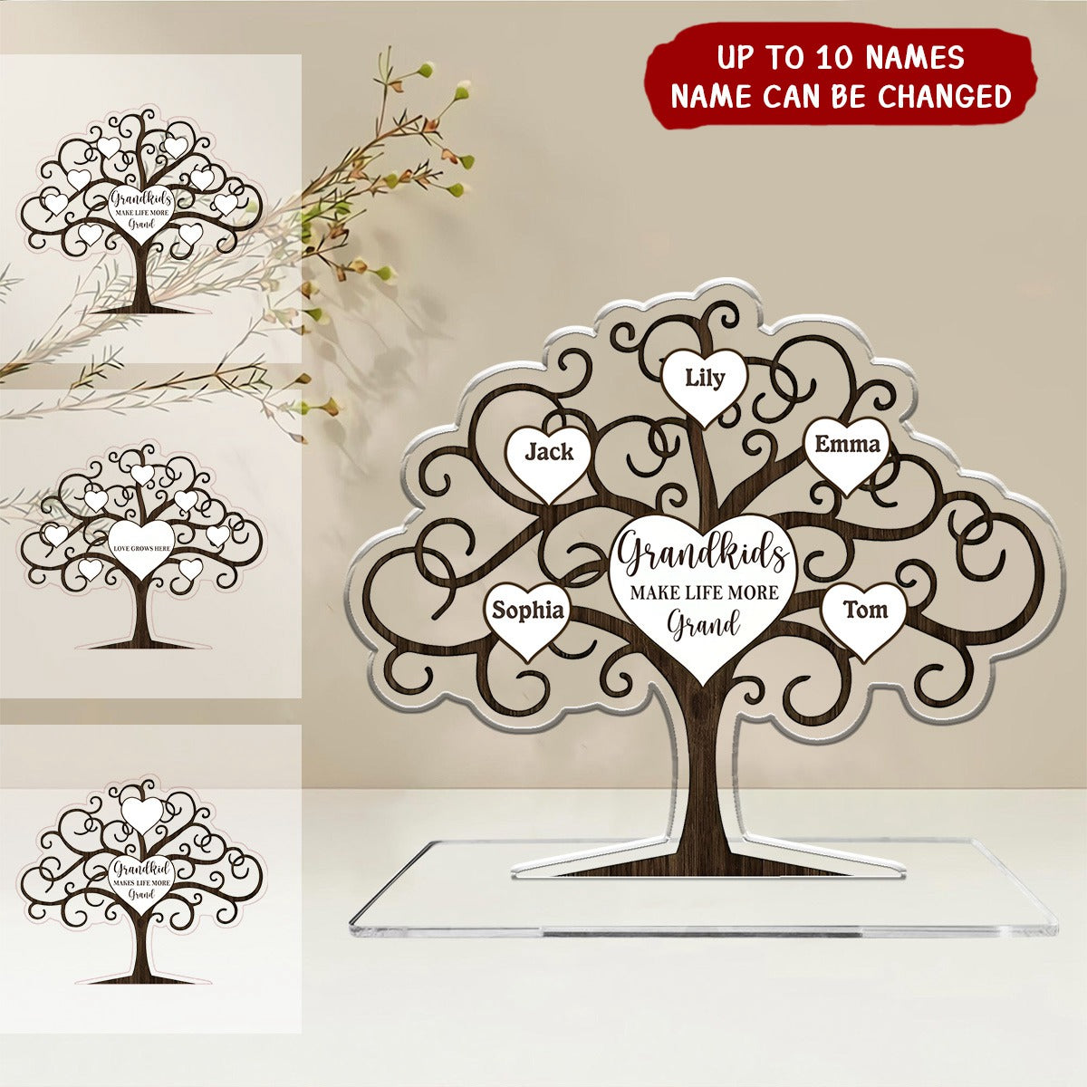 Grandkids Make Life More Grand - Personalized Acrylic Plaque