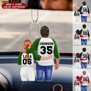 Baseball Dad And Kid Personalized Acrylic Ornament