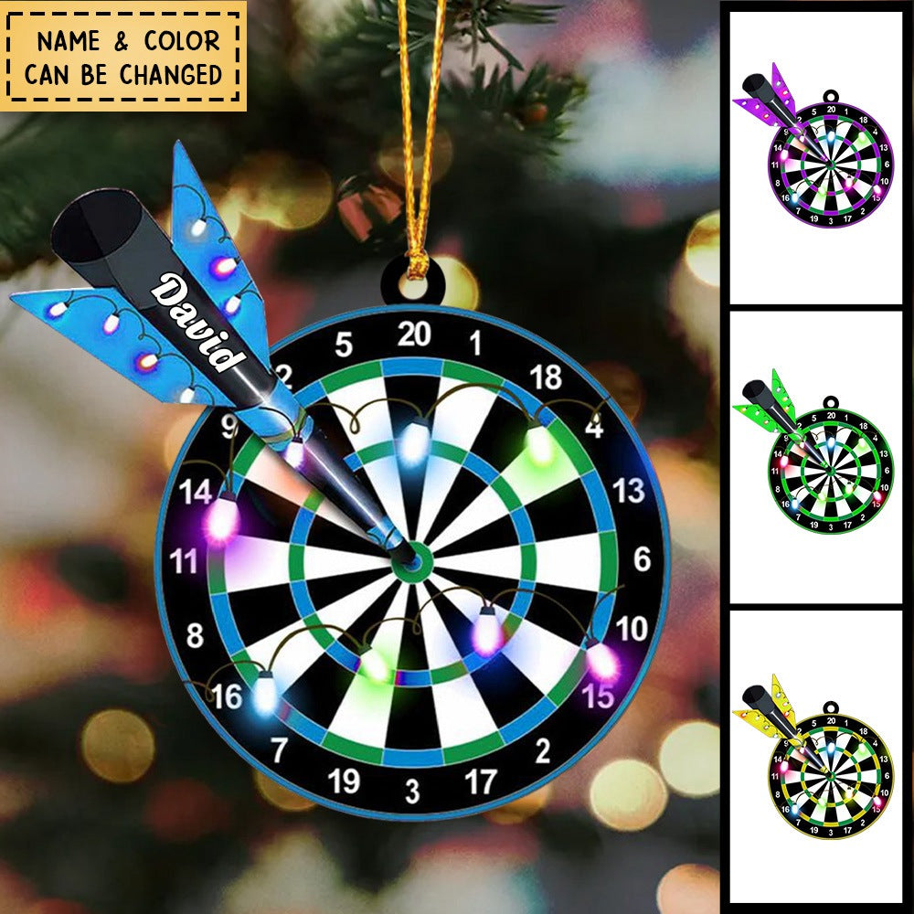Custom Dart Board Christmas Ornament - Personalize Your Holiday Decor