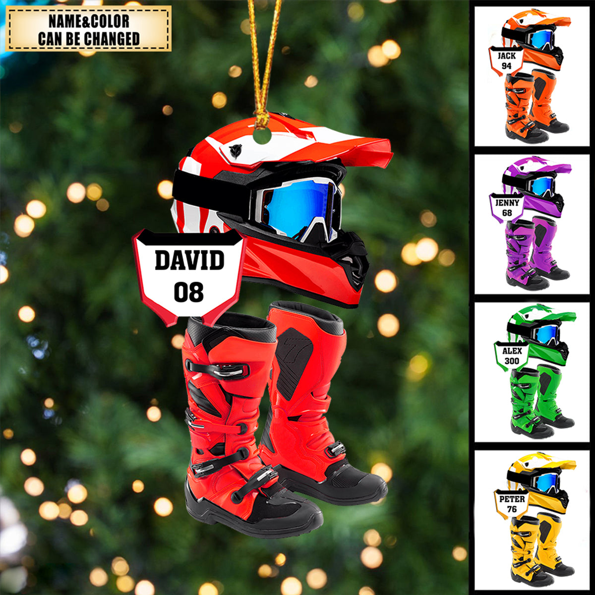 Personalized Gift For Motocross Lovers Christmas Ornament