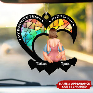 My Favorite Thing To Do Is You - Personalized Car Ornament