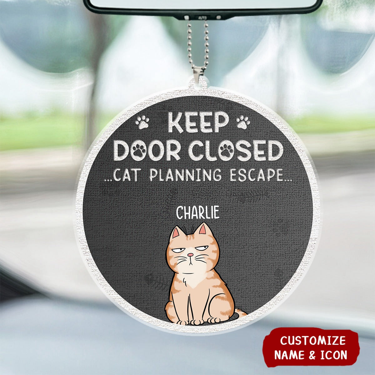 Don't Let The Cat Out No Matter What He Tells You - Cat Personalized Acrylic Ornament