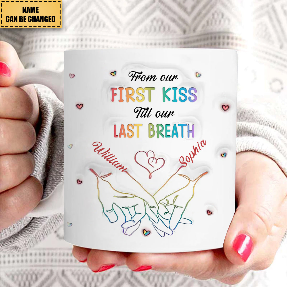 Love Knows No Gender - Couple Personalized Mug - Gift For LGBTQ+