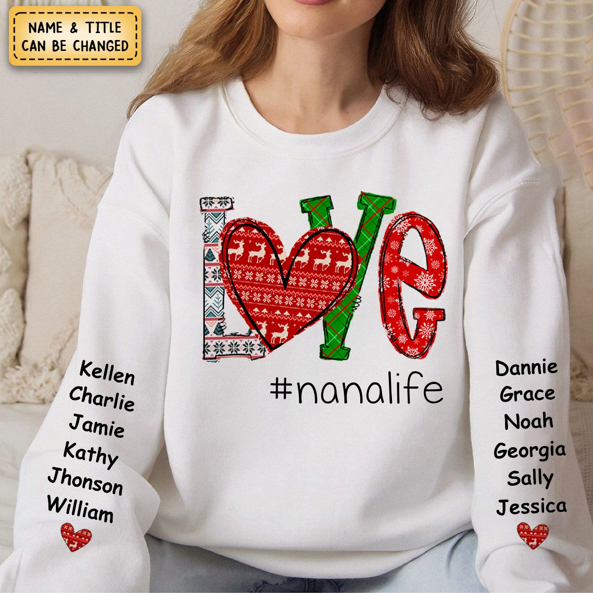 The Perfect Grandma - Family Personalized Sweatshirt With Design On Sleeve
