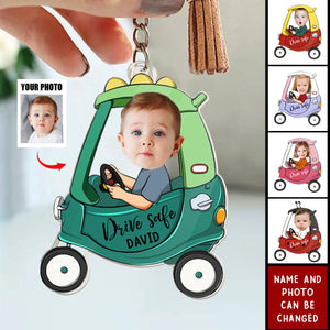 Drive Safe Daddy Custom Face - Personlized Photo Keychain