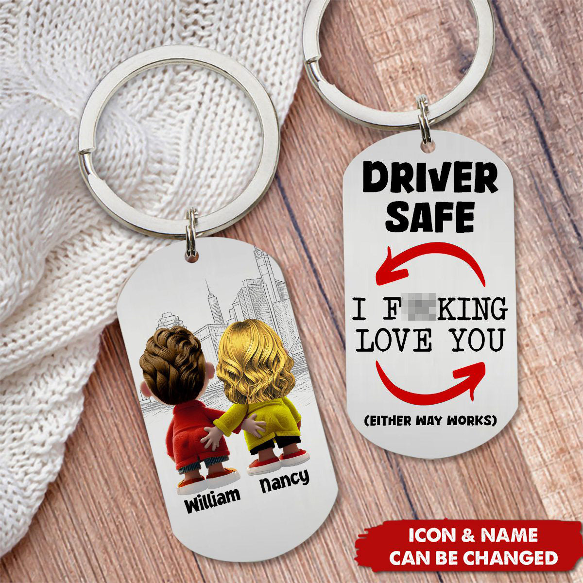 Personalized Gifts For Couple Keychain Funny Couple