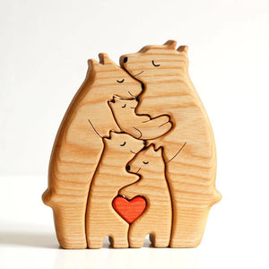 Wooden Bears Family Puzzle Gift for Family