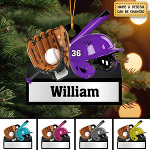 Personalized Christmas Ornament For Baseball Lover