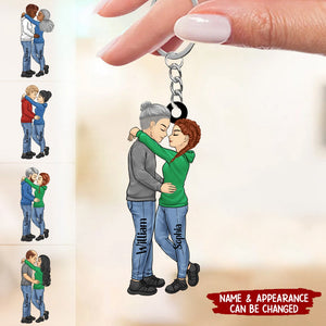 Couple Personalized Acrylic Keychain - Gift For Husband Wife, Anniversary