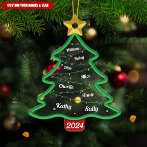 Lovely Family Christmas Tree - Personalized Acrylic Ornament