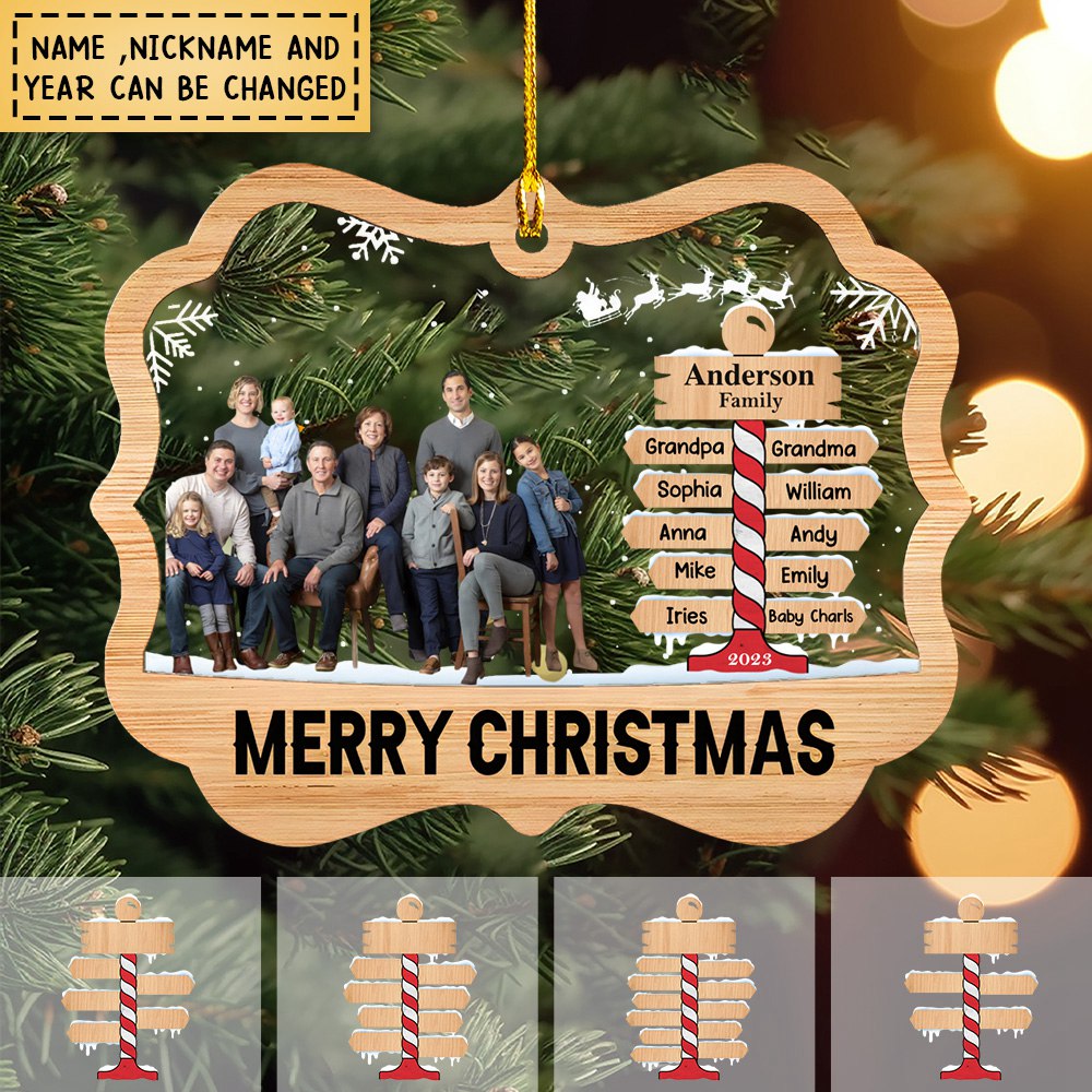 The Family Ornament - Personalized Photo Acrylic Ornament