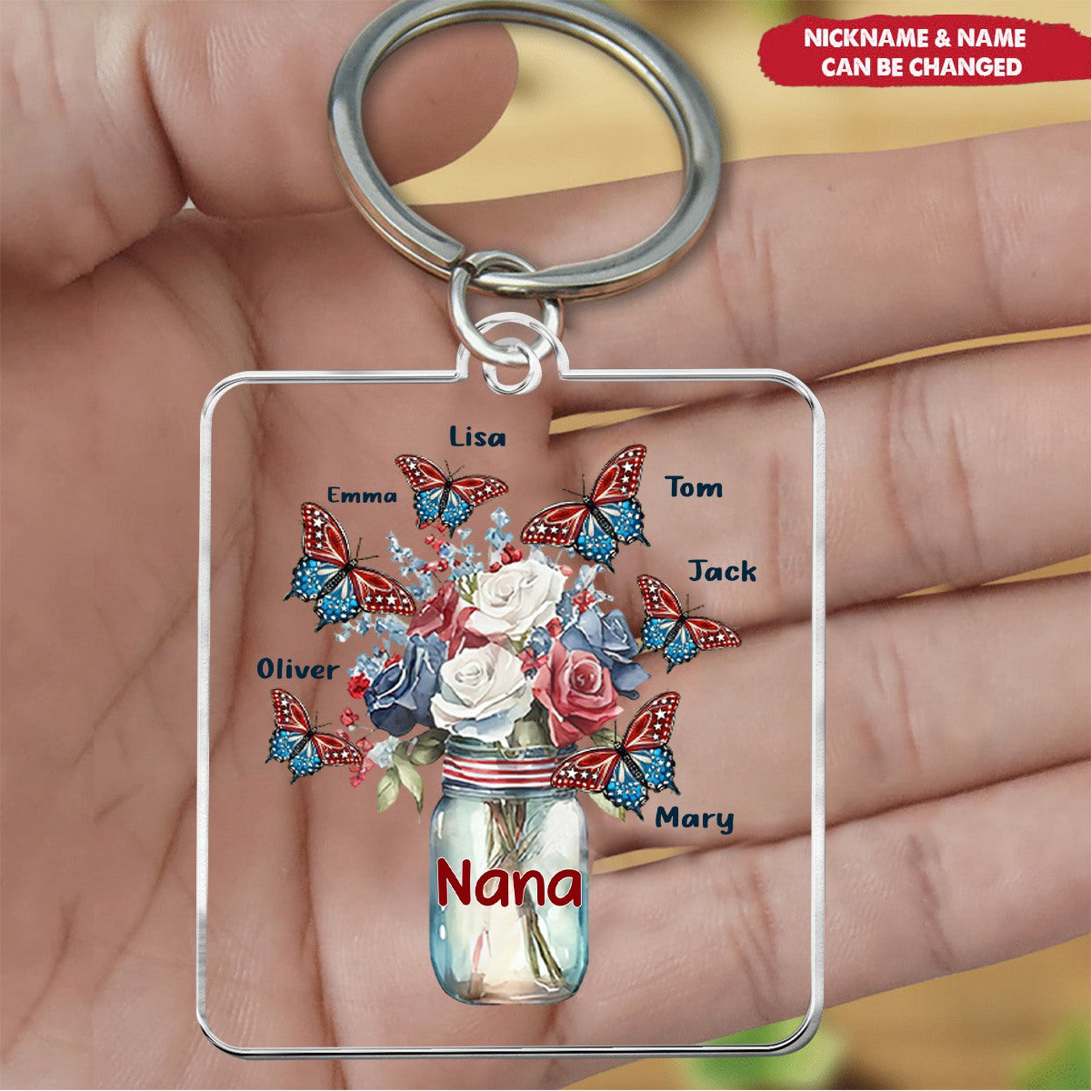 Happiness Is Being A Grandma - Personalized Grandma Transparent Keychain
