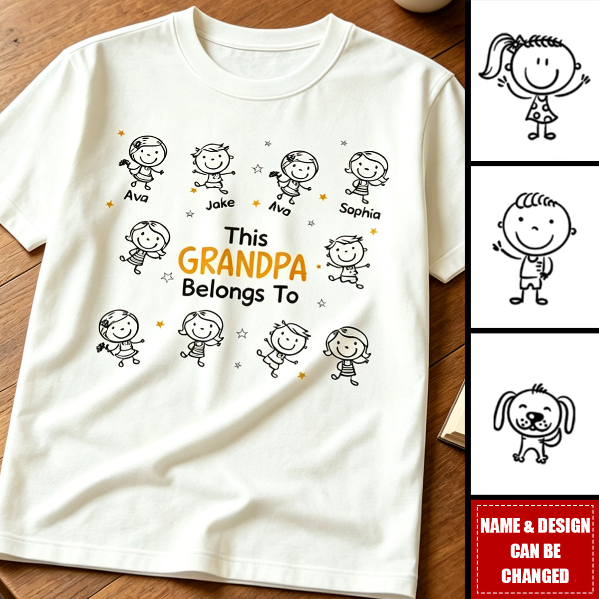 This Grandpa Belongs To Doodle - Personalized Shirt