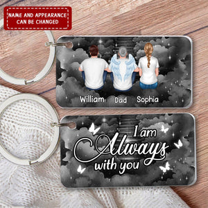 Always With You Night Sky Family Members Memorial Gift Personalized Acrylic Keychain