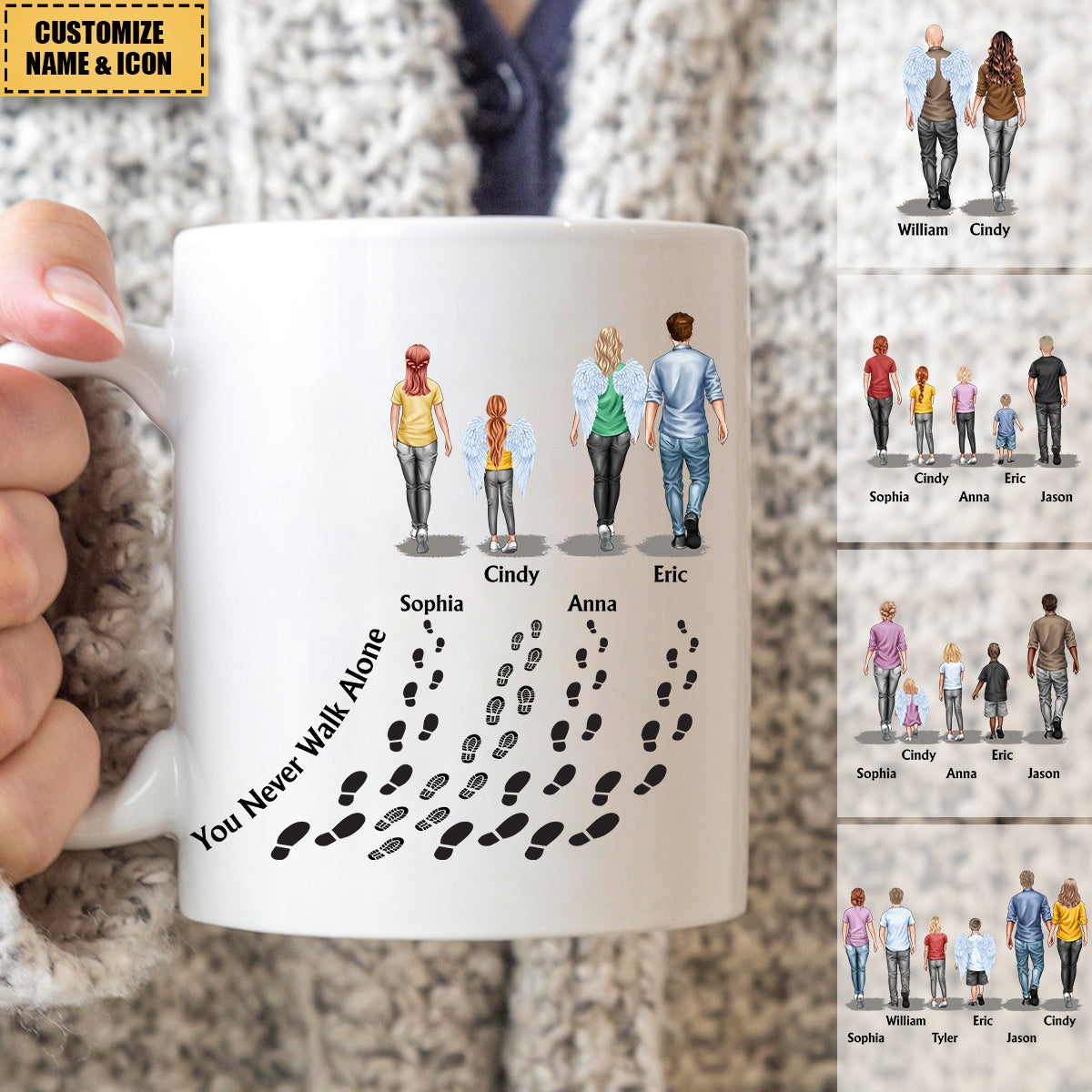 You Never Walk Alone - For Loss Of Loved Ones Memorial - Personalized Mug